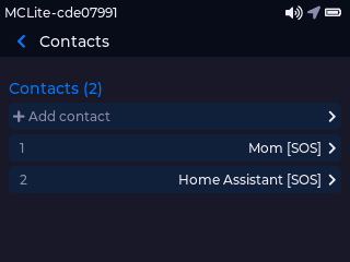 On-device contact management