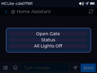 Canned quick-reply picker